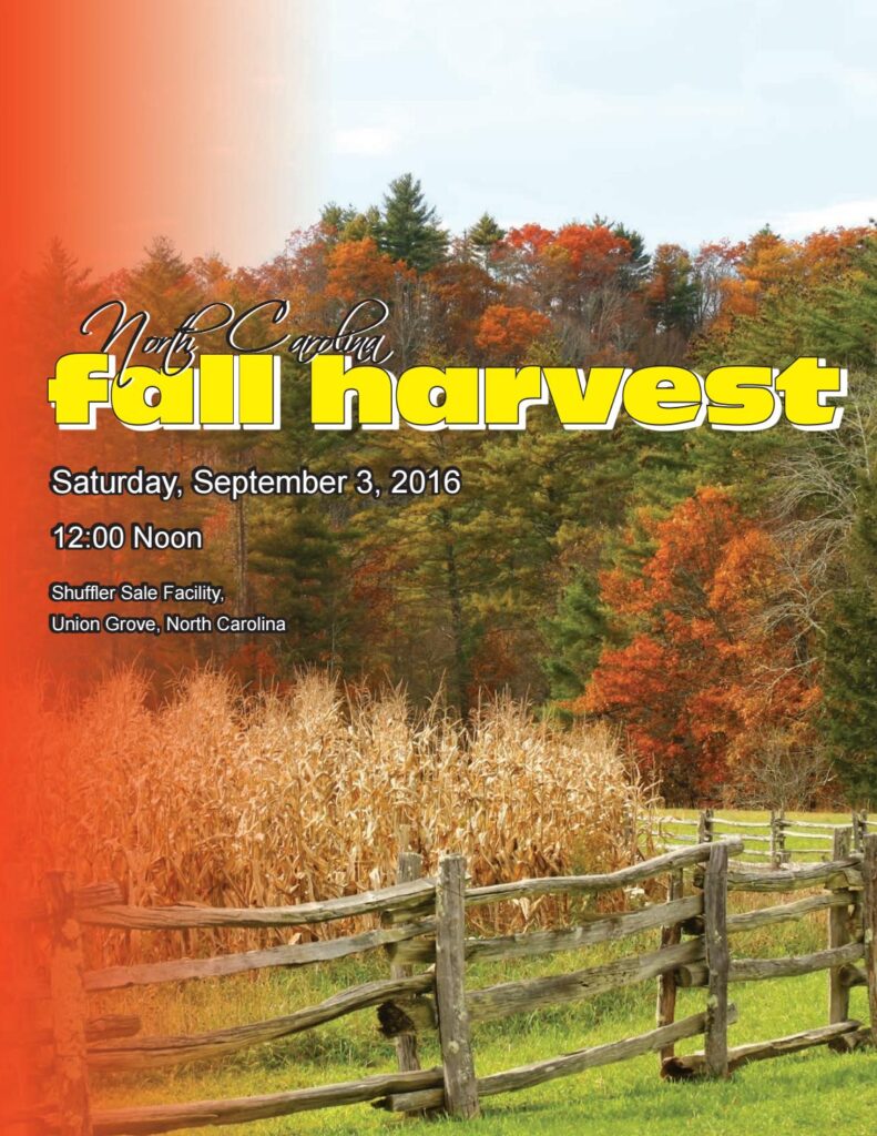 2016 North Carolina Fall Harvest Sale