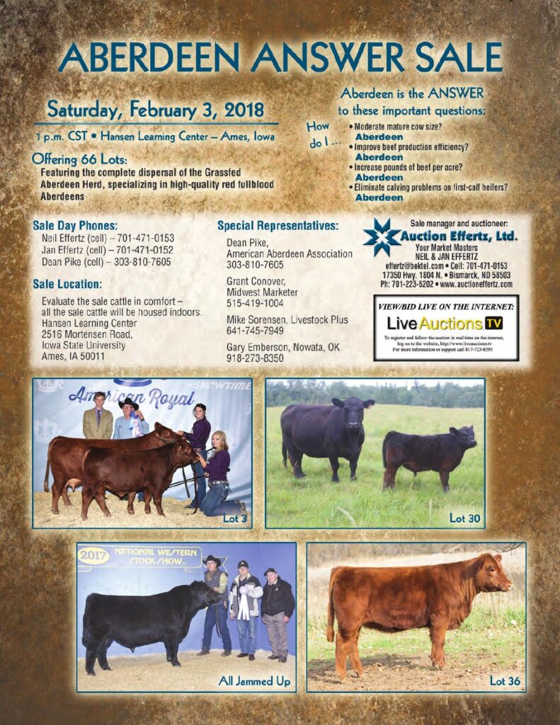 2018 Aberdeen Answer Sale