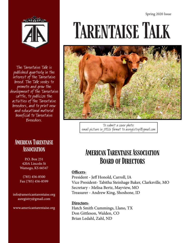 American Tarentaise Association - 2020 March Issue