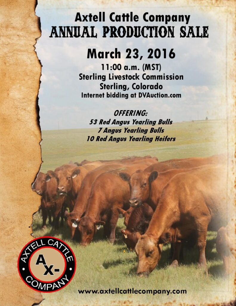 Axtell Cattle Company - 2016 Production Sale