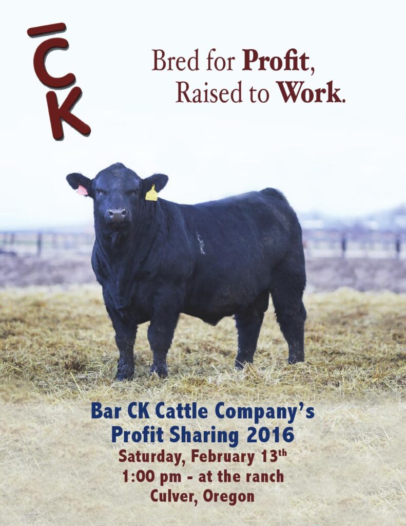 Bar CK Cattle Company - 2016 Profit Sharing Production Sale