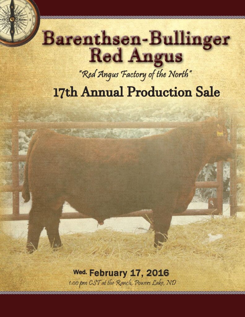 Barenthsen-Bullinger Red Angus - 17th Annual Production Sale