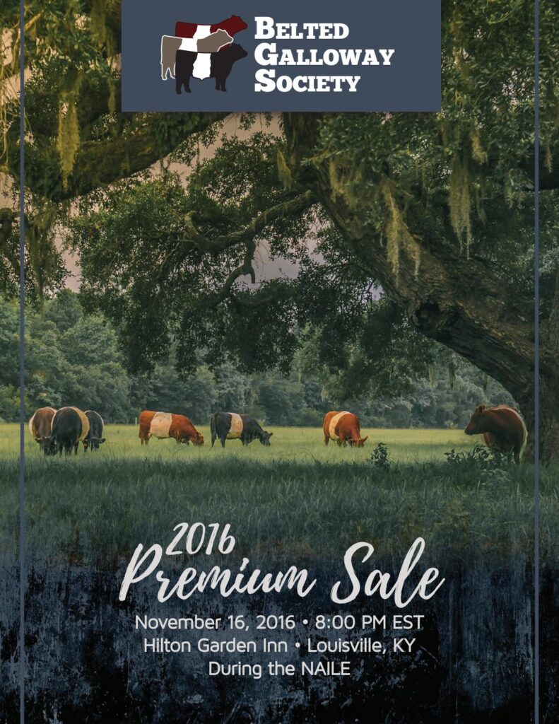 Belted Galloway Society - 2016 Premium Sale