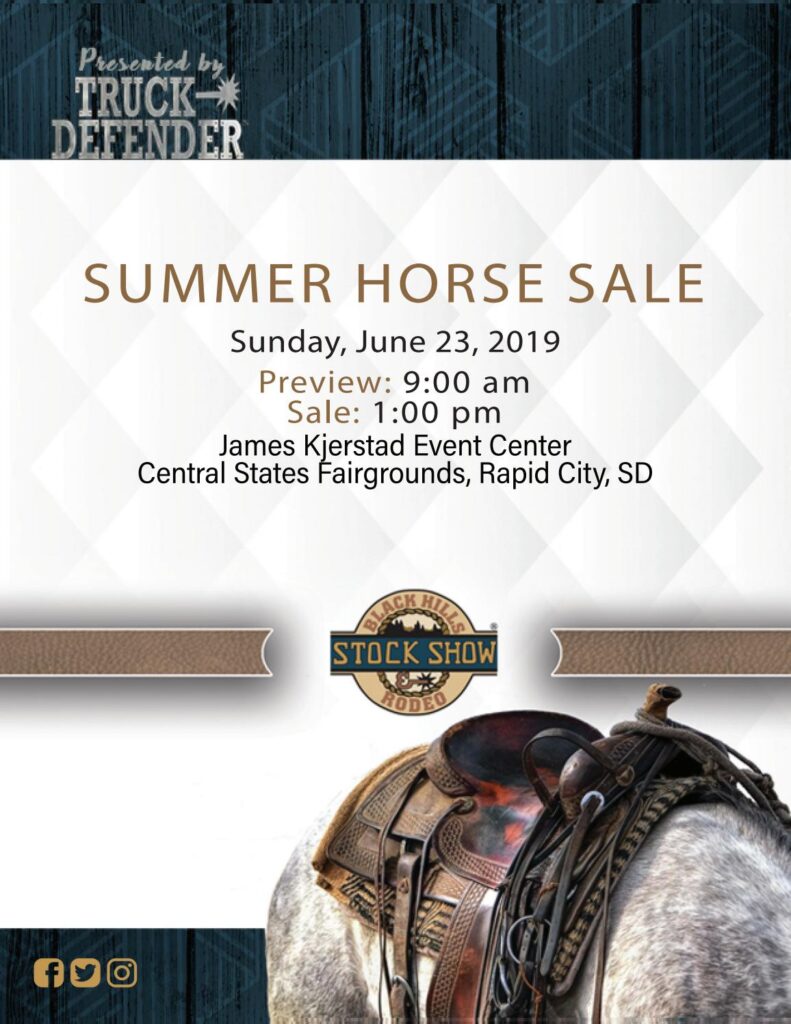 Black Hills Stock Show - 2019 Summer Horse Sale