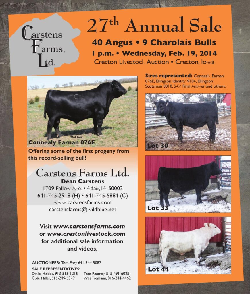 Carsten Farms, Ltd. - 2014 Annual Bull Bash