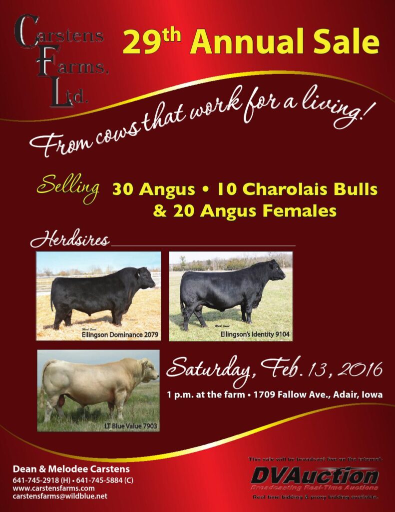 Carstens Farms - 2016 Annual Sale