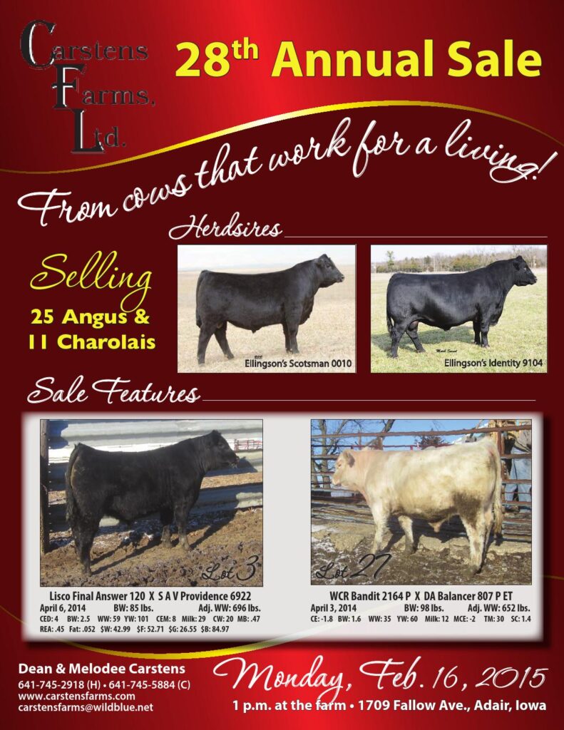 Carstens Farms LTD - 28th Annual Sale