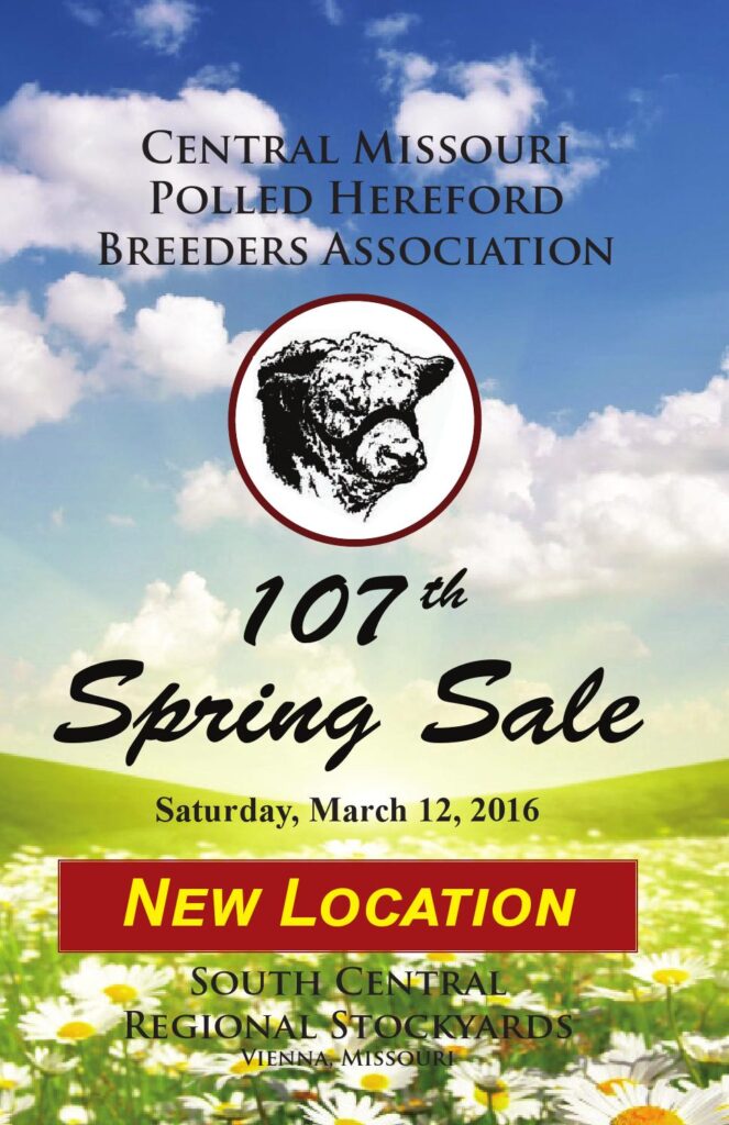 Central Missouri Polled Hereford Breeders Association - 107th Spring Sale