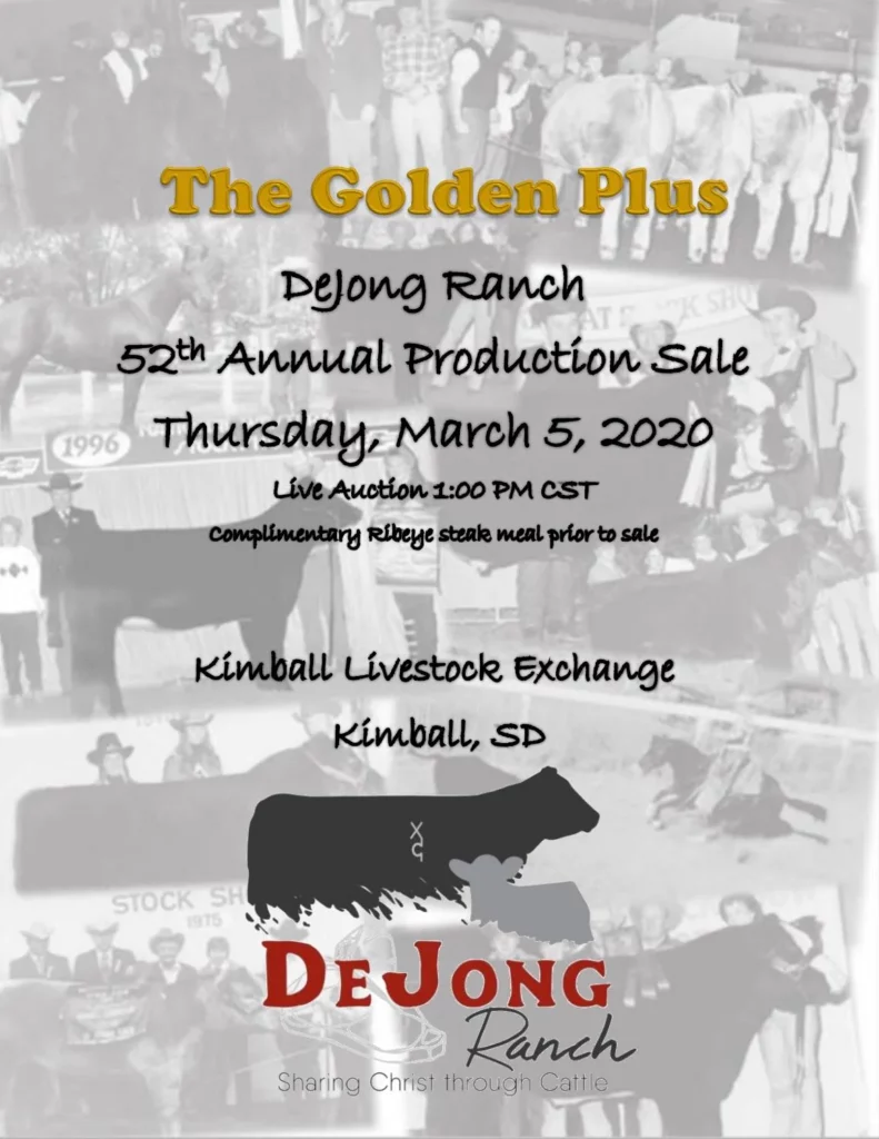 DeJong Ranch - 2020 Sale