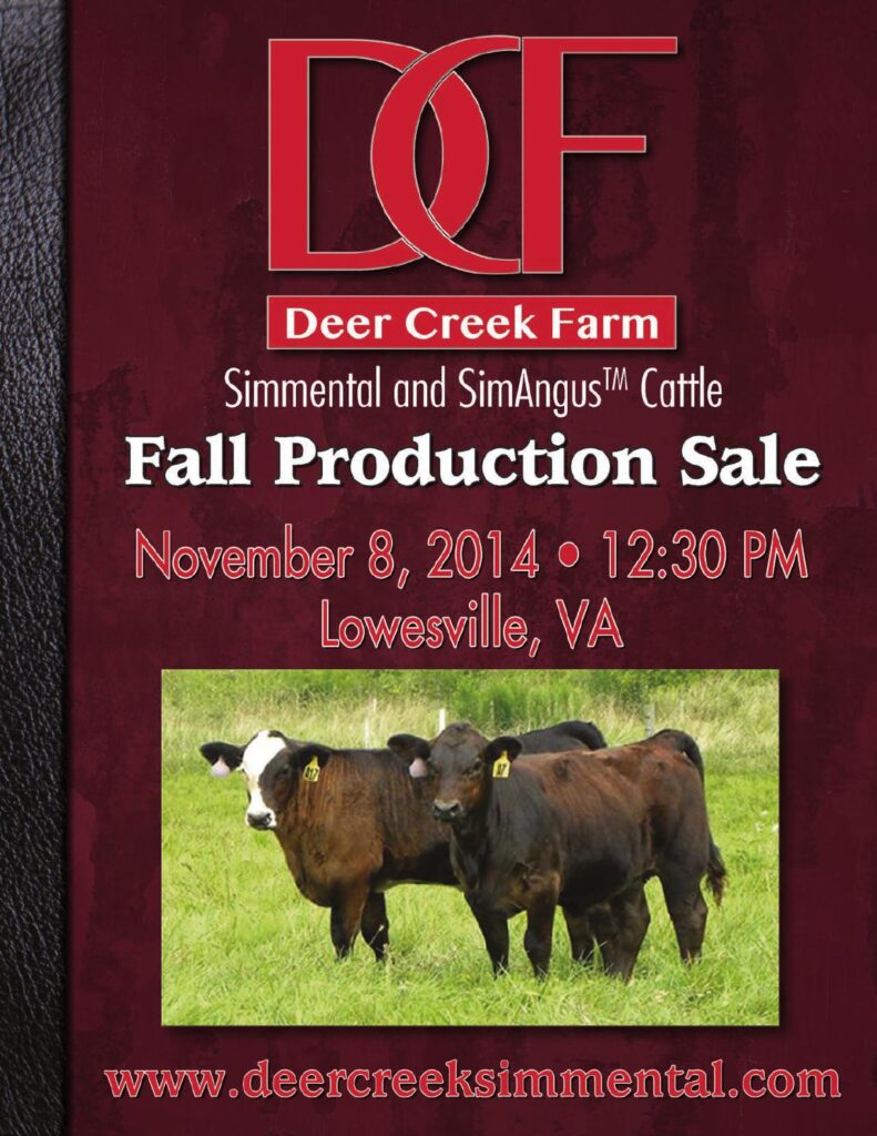 Deer Creek Farm - 2014 Fall Production Sale