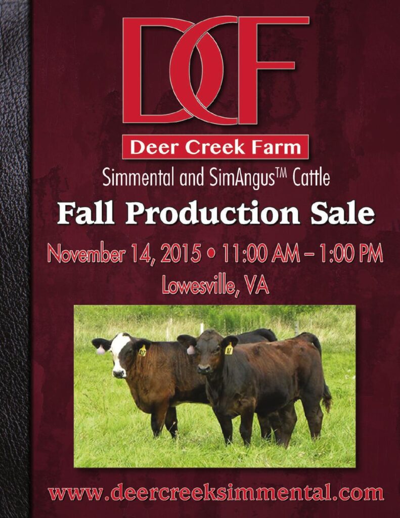 Deer Creek Farm - 2015 Fall Production Sale