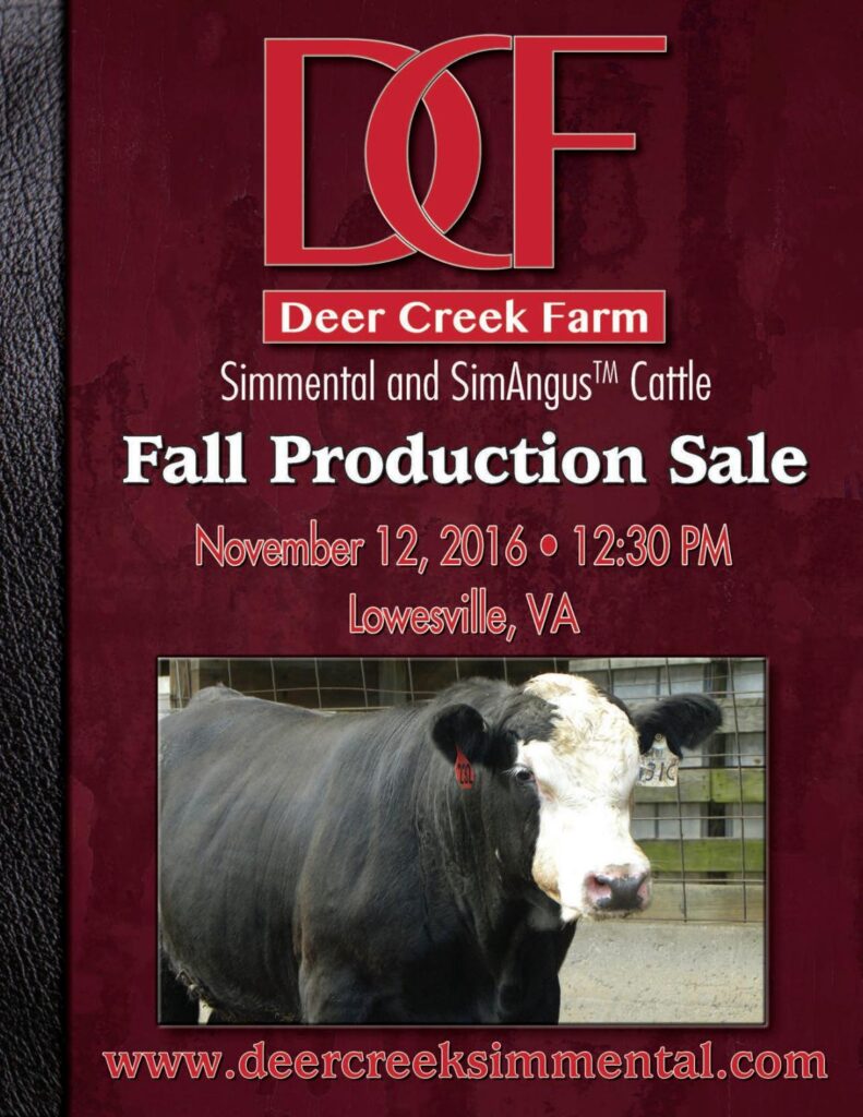 Deer Creek Farm - 2016 Fall Production Sale