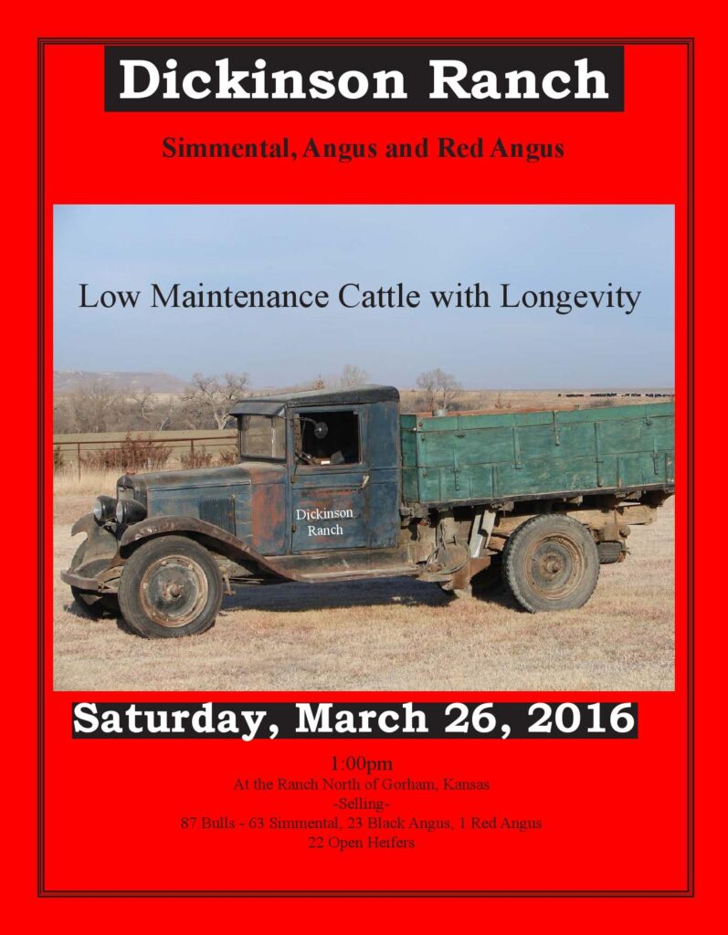 Dickinson Ranch - 2016 Production Sale