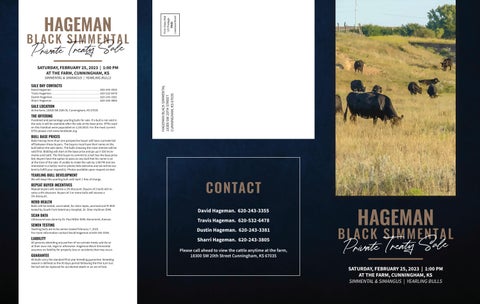 Hageman Black Simmental - 2023 Spring Tri-Fold