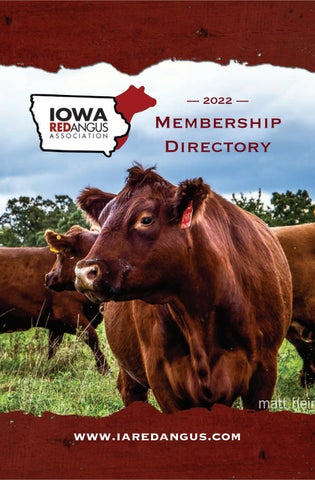 Iowa Red Angus Association - 2022 Member Directory