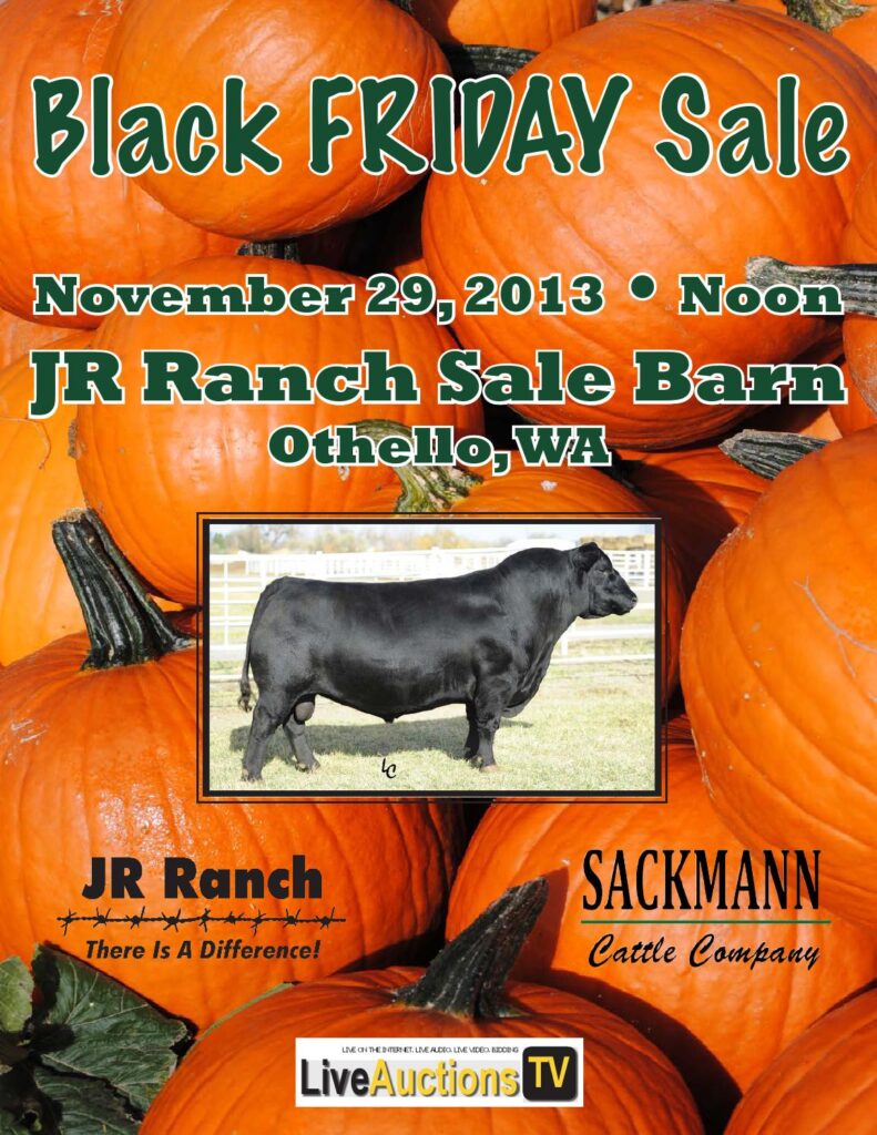 JR Ranch and Sackmann Cattle Co - 2013 Black Friday Sale