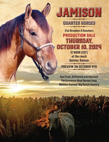 Jamison Quarter Horses 21st Breeders & Ranchers Production Sale
