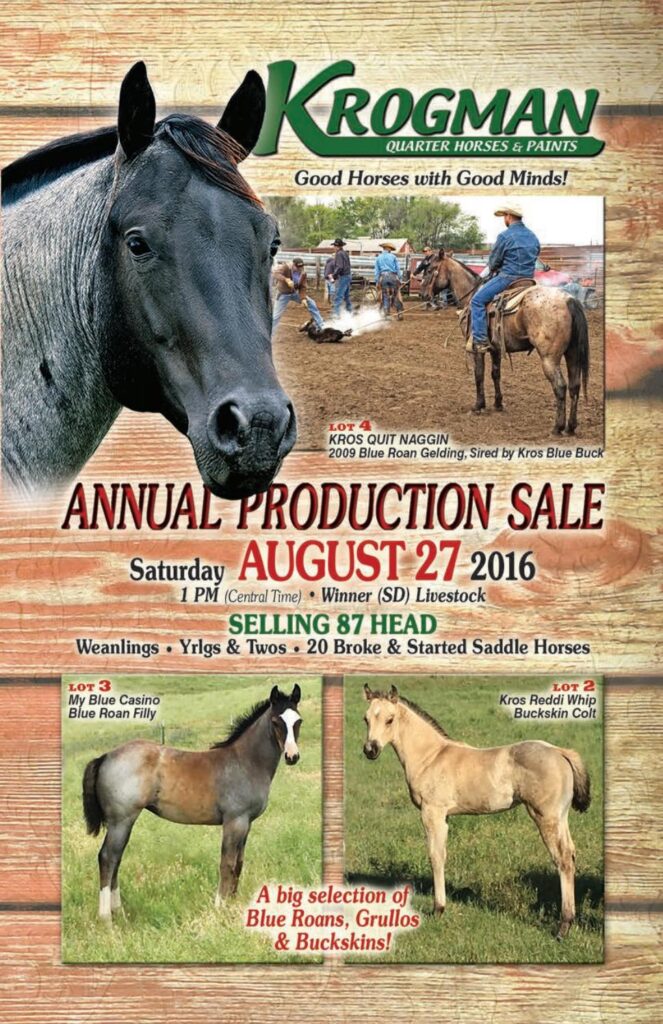 Krogman Quarter Horses & Paints - 2016 Annual Production Sale