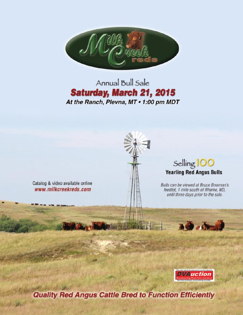 Milk Creek Reds - 2015 Annual Bull Sale