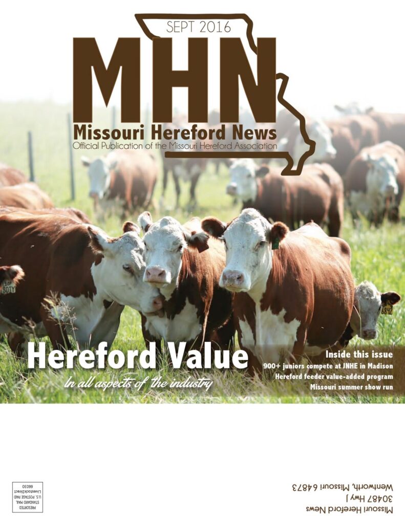 Missouri Herefrod News - September 2016