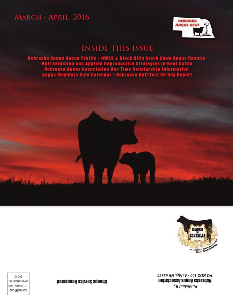 Nebraska Angus Association - March 2016 Newsletter