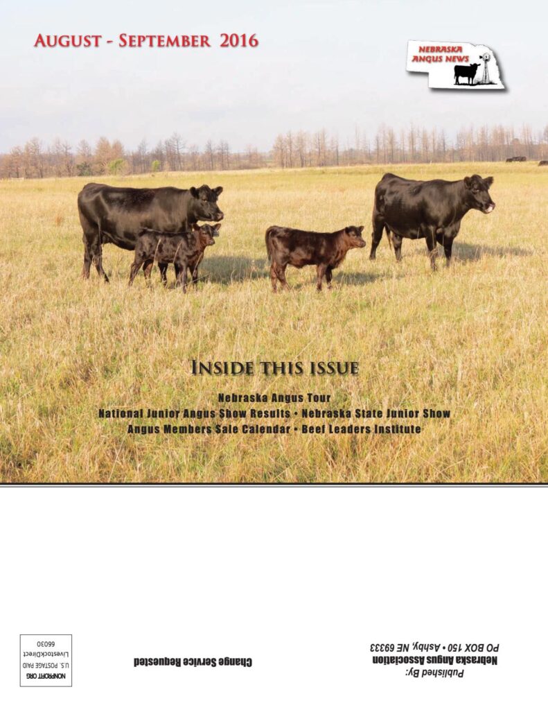 Nebraska Angus News - August/September 2016