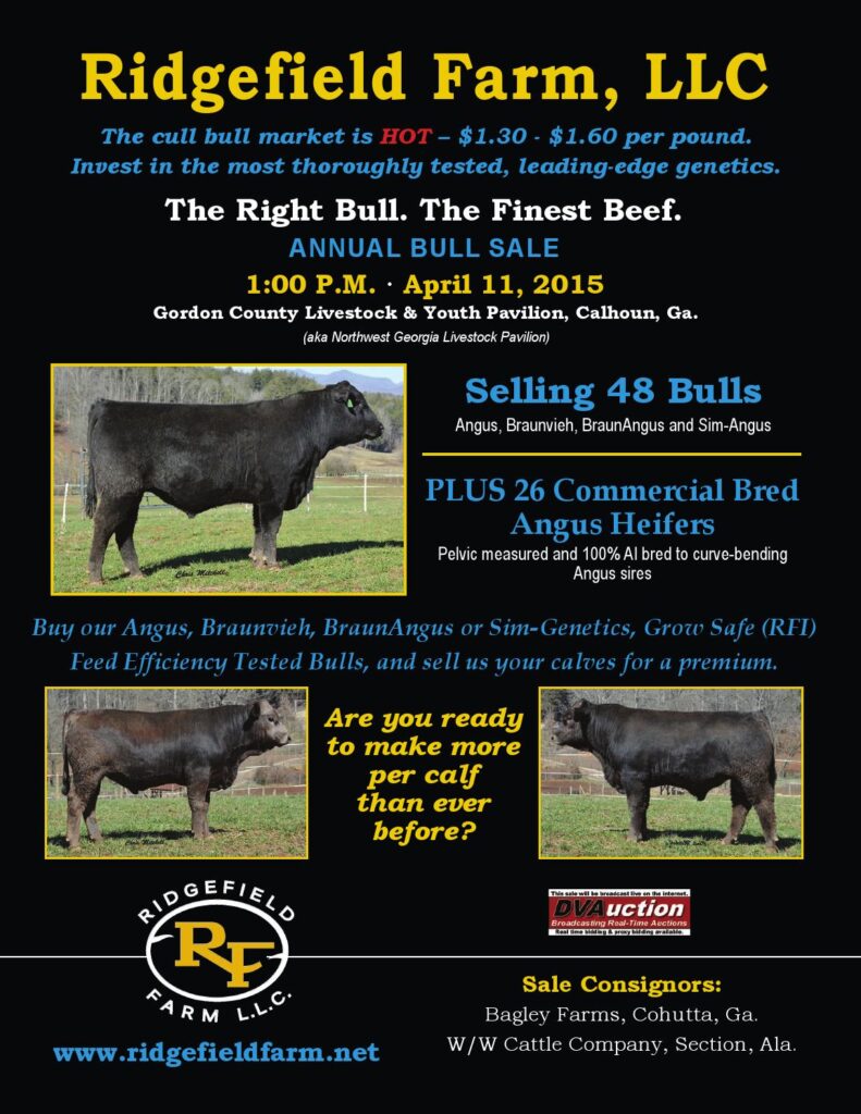 Ridgefield Farm, LLC - 2015 Bull Sale
