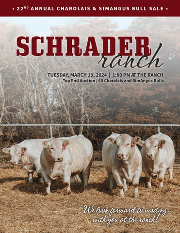 Schrader Ranch 22nd Annual Charolais & Simangus Bull Sale