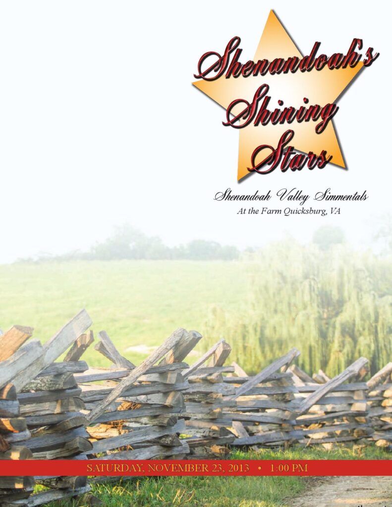 Shenandoah Valley Simmentals - 2013 Shining Stars Sale