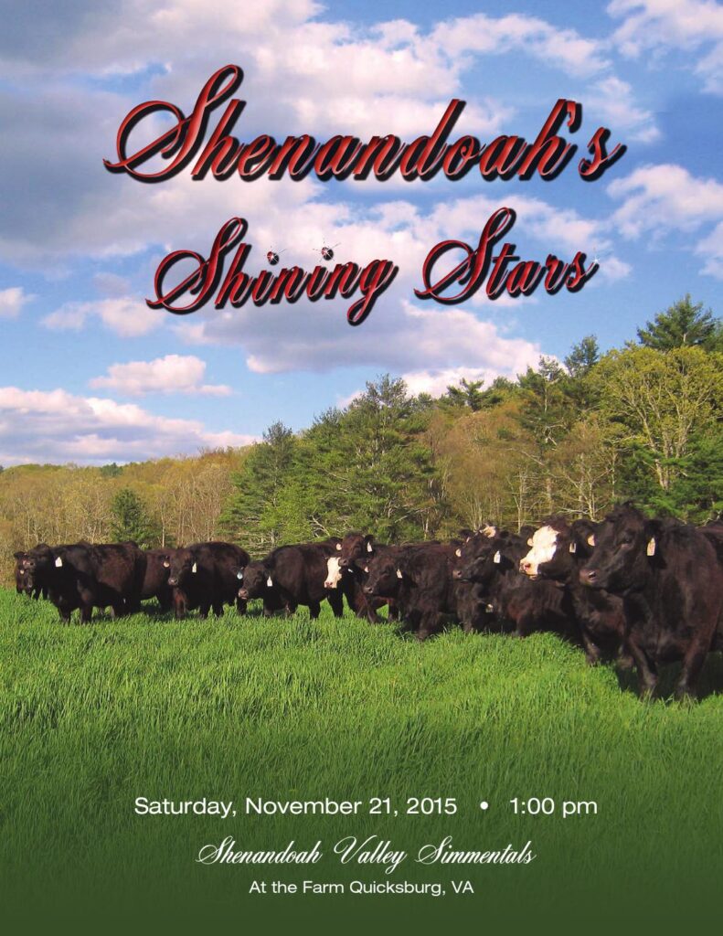 Shenandoah Valley Simmentals - 2015 Shining Stars Sale
