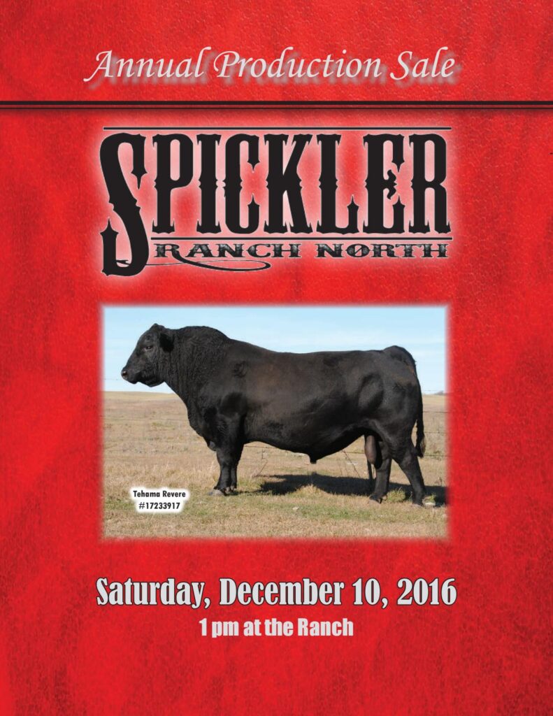 Spickler Ranch North - 2016 Production Sale