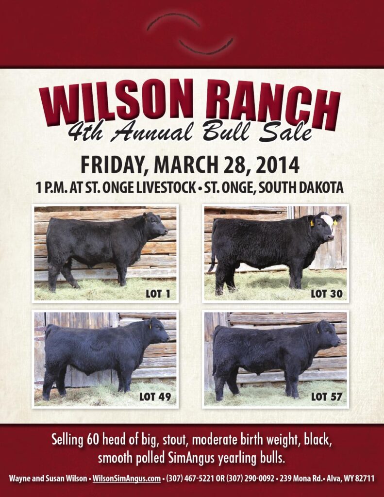 Wilson Ranch - 4th Annual Bull Sale