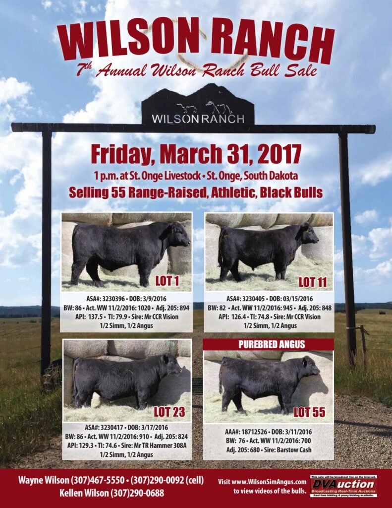 Wilson Ranch - 7th Annual Bull Sale