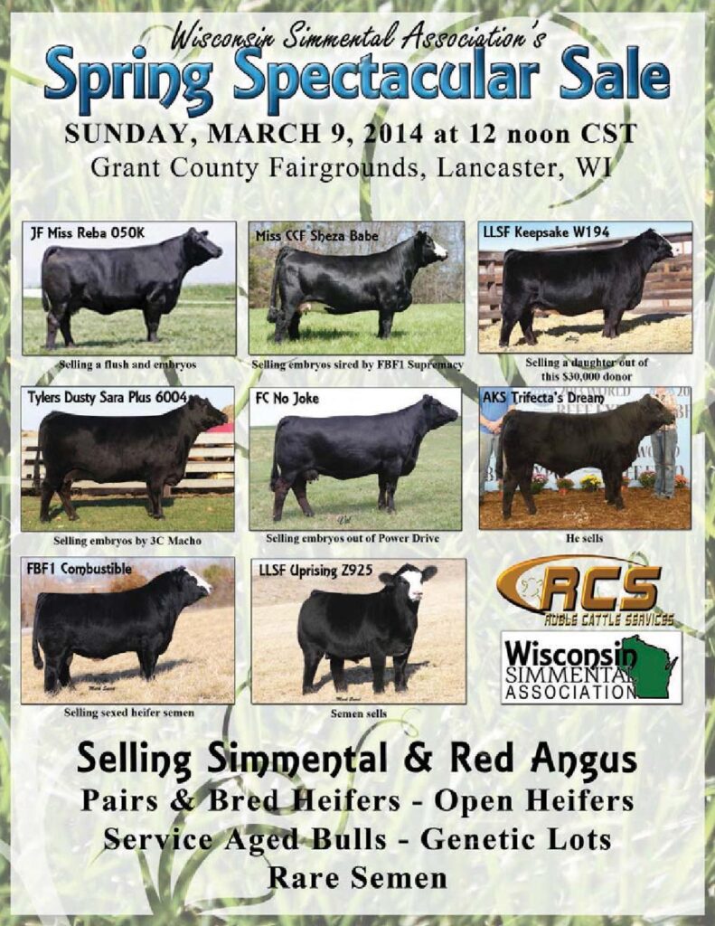 Wisconsin Simmental Association - 2014 Spring Spectacular Sale