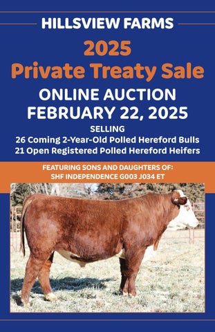 Hillsview Farms 2025 Private Treaty Sale
