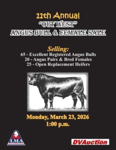 Out West Bull Sale 11th Annual Bull & Female Sale