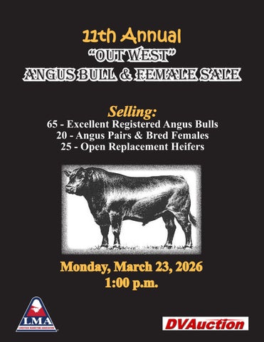 Out West Bull Sale 11th Annual Bull & Female Sale