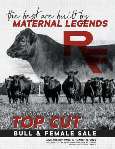 Rudow Family Cattle Top Cut Bull & Female Sale