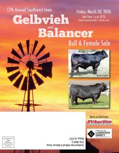 Southwest Iowa Gelbvieh & Balancer 17th Annual Bull & Female Sale